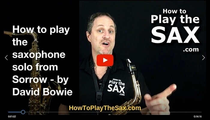 David Bowie Sorrow sax solo